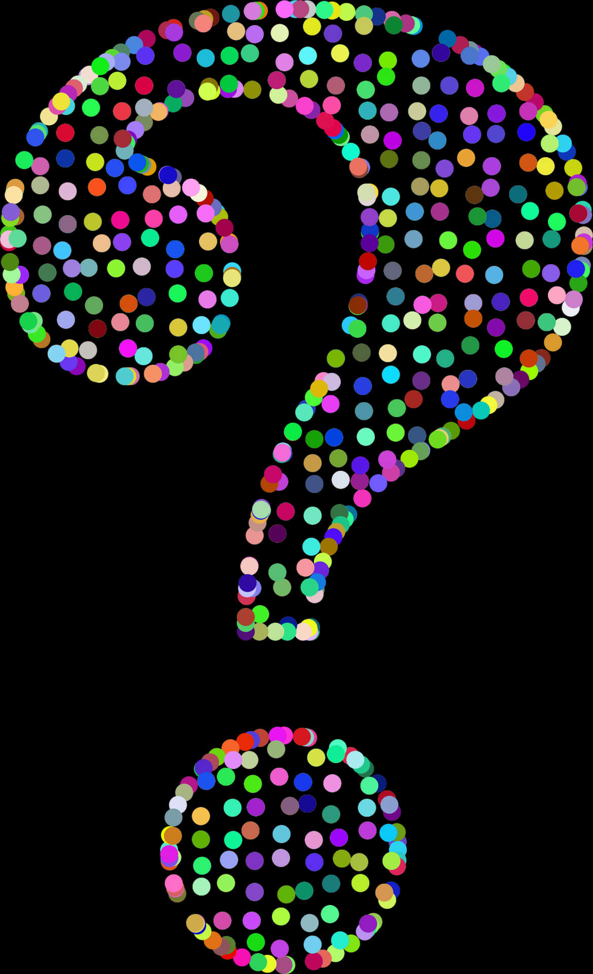 Colorful Dots Question Mark PNG