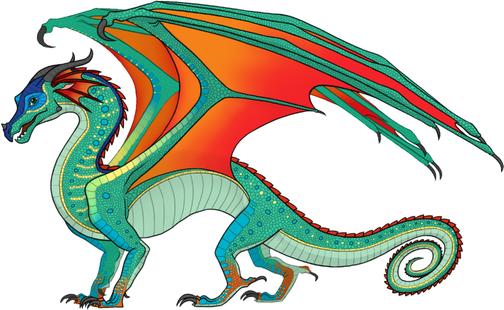 Colorful Dragon Illustration PNG