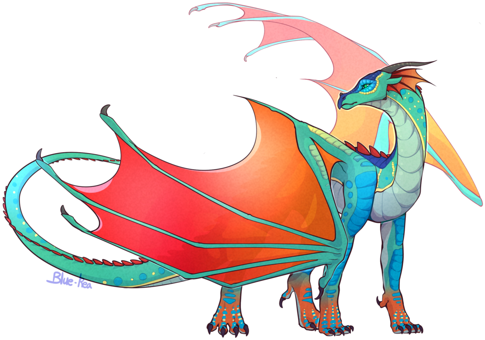 Colorful Dragon Illustration Wings Of Fire PNG