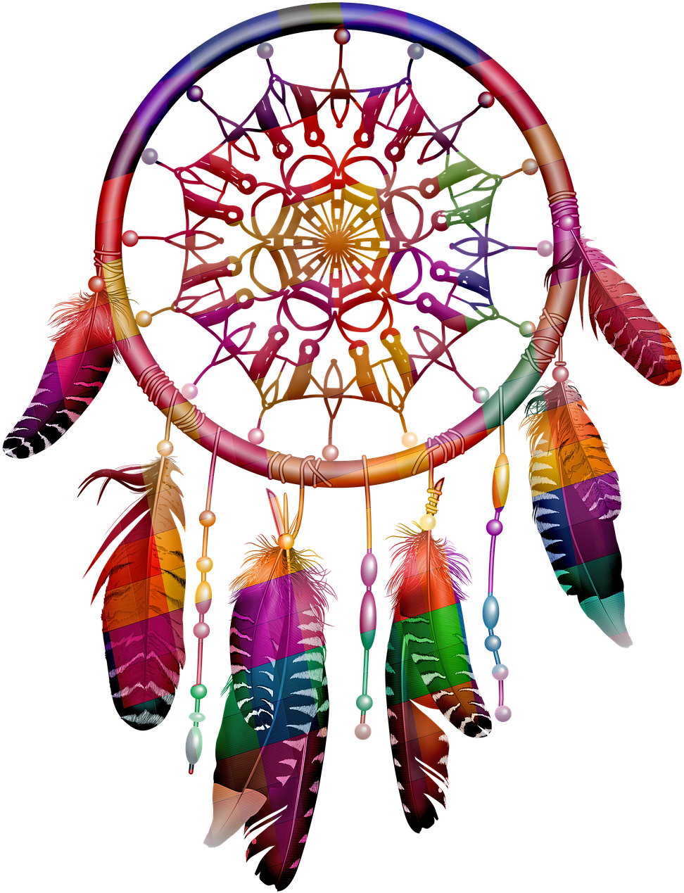 Colorful Dreamcatcher Artwork PNG