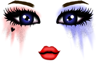 Colorful Dripping Makeup Roblox Face PNG