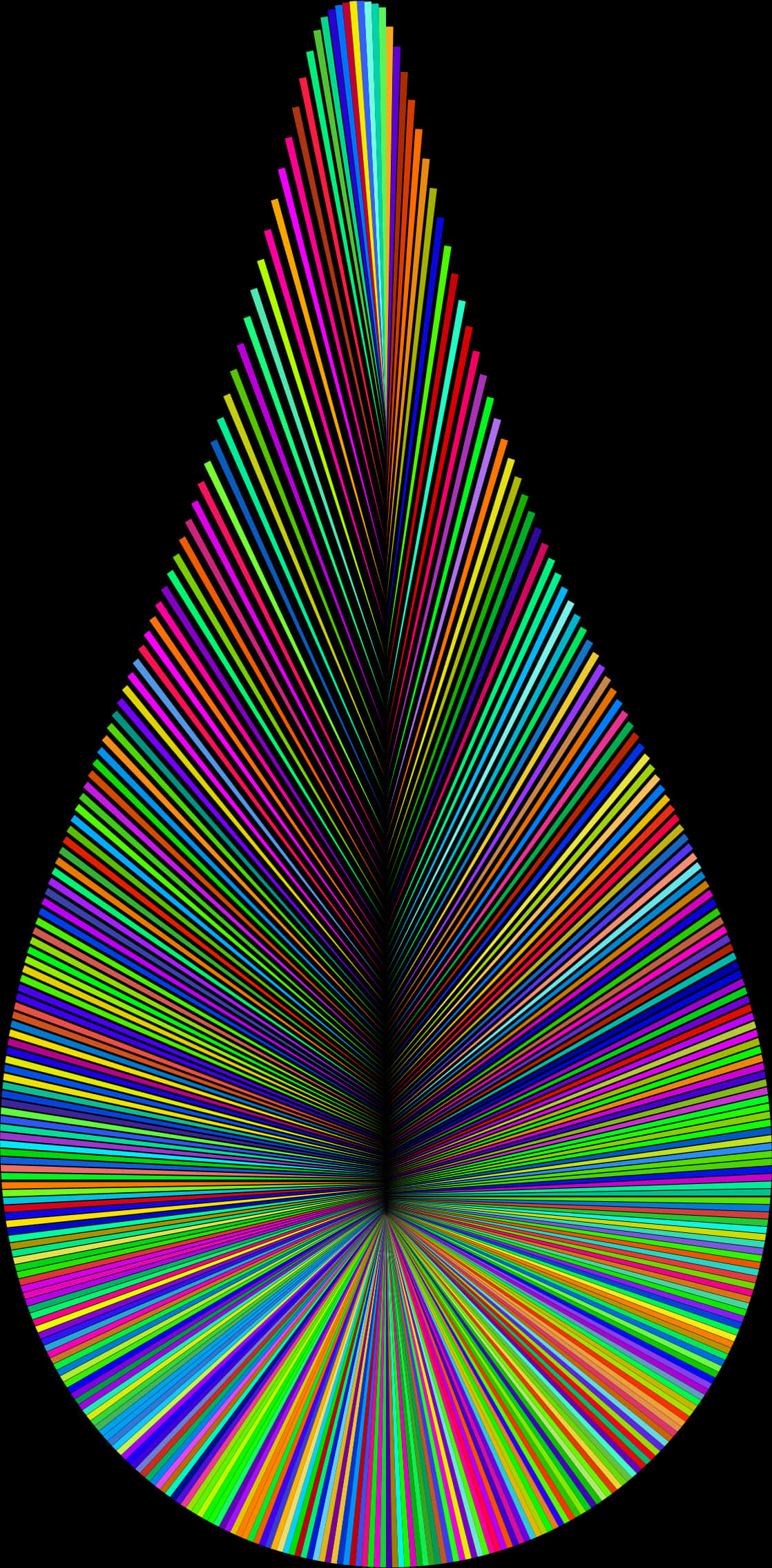 Colorful Droplet Spectrum Art PNG