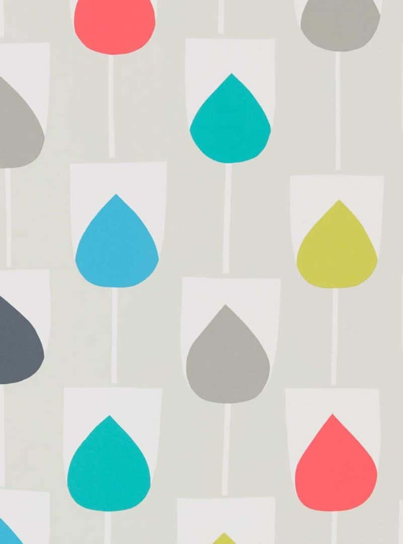 Colorful Drops Pattern Wallpaper Wallpaper