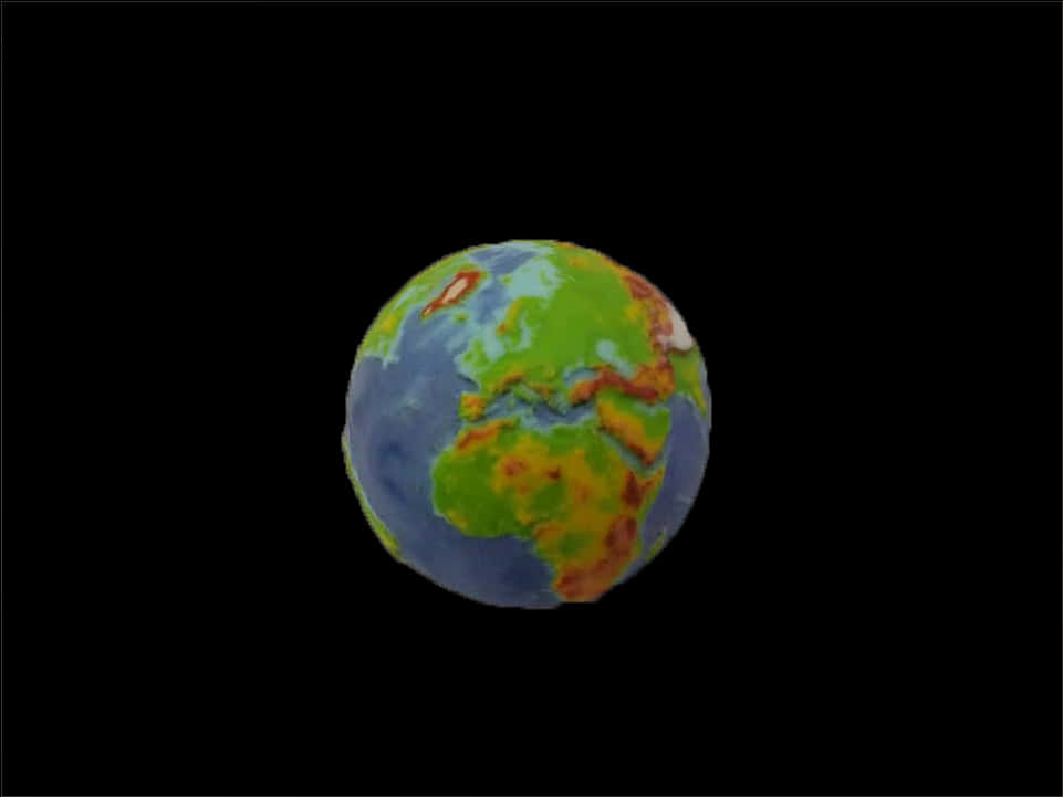 Colorful Earth Artistic Representation PNG