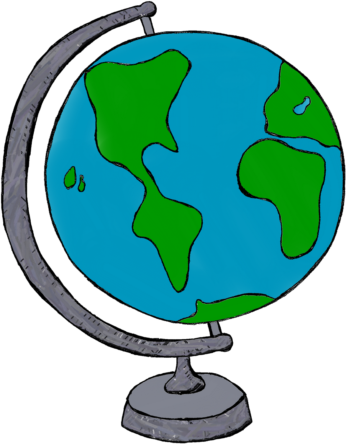 Colorful Earth Globe Clipart PNG