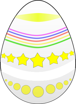 Colorful Easter Egg Graphic PNG
