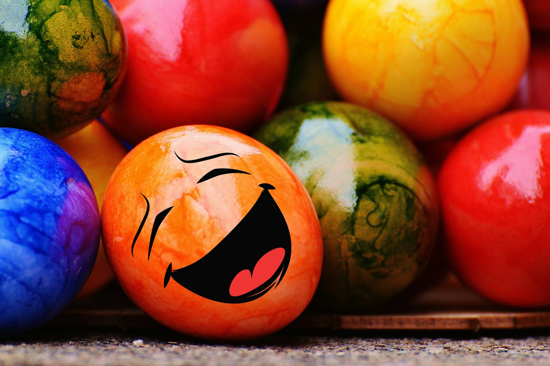 Colorful Easter Eggs Laughter SVG