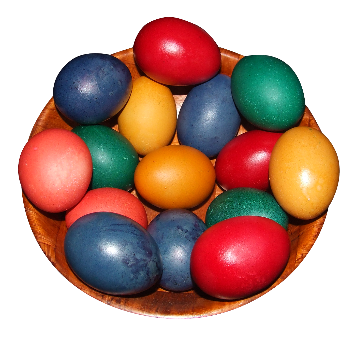 Colorful Easter Eggsin Bowl PNG
