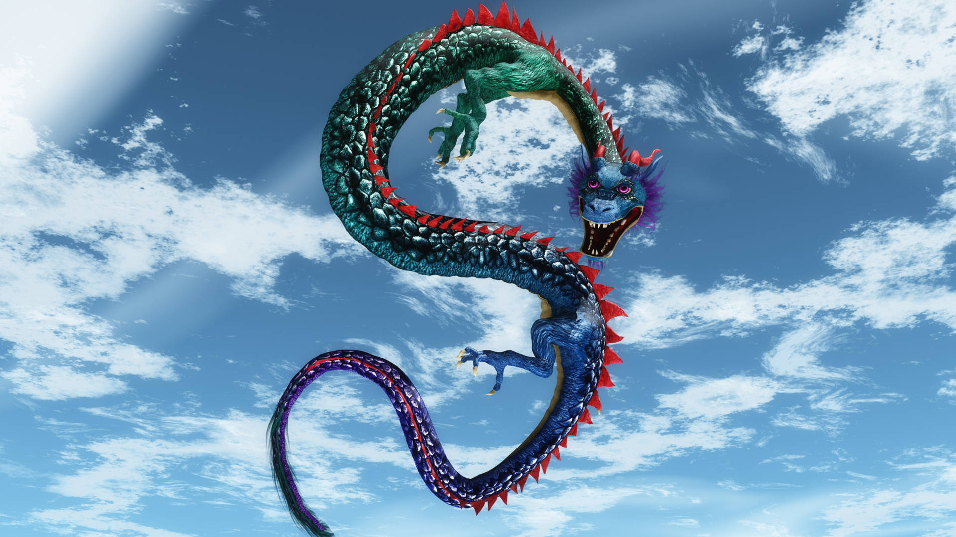 Colorful Eastern Dragon Wallpaper
