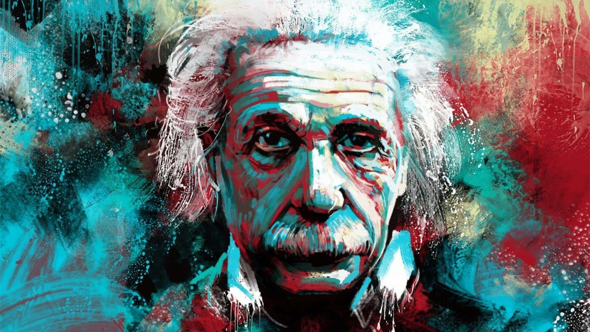 Colorful Einstein Artwork Wallpaper