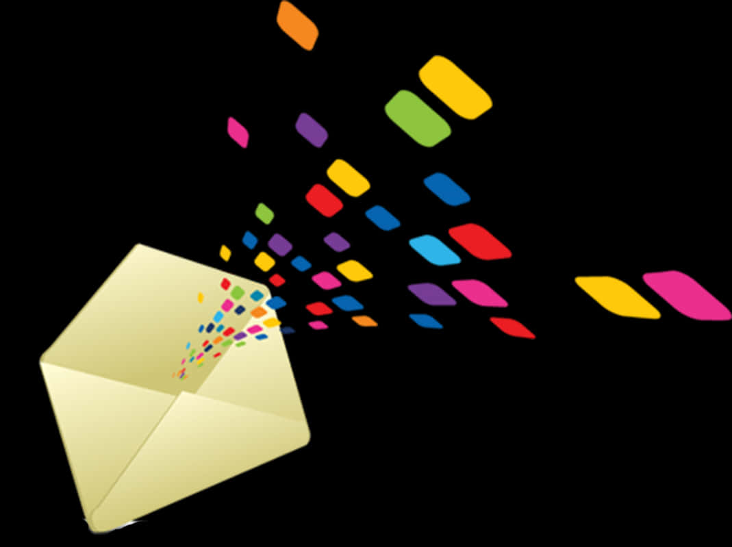 Colorful Email Explosion PNG