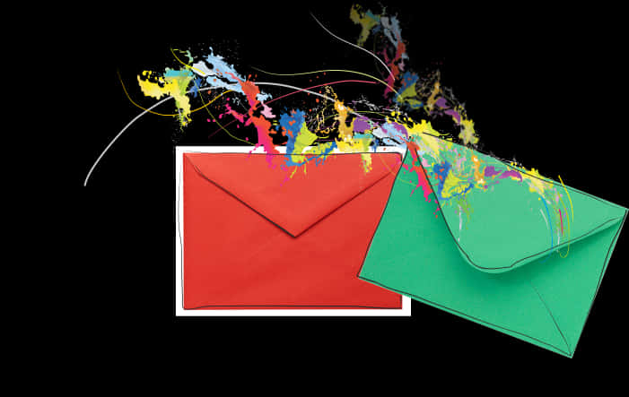 Colorful Email Explosion PNG
