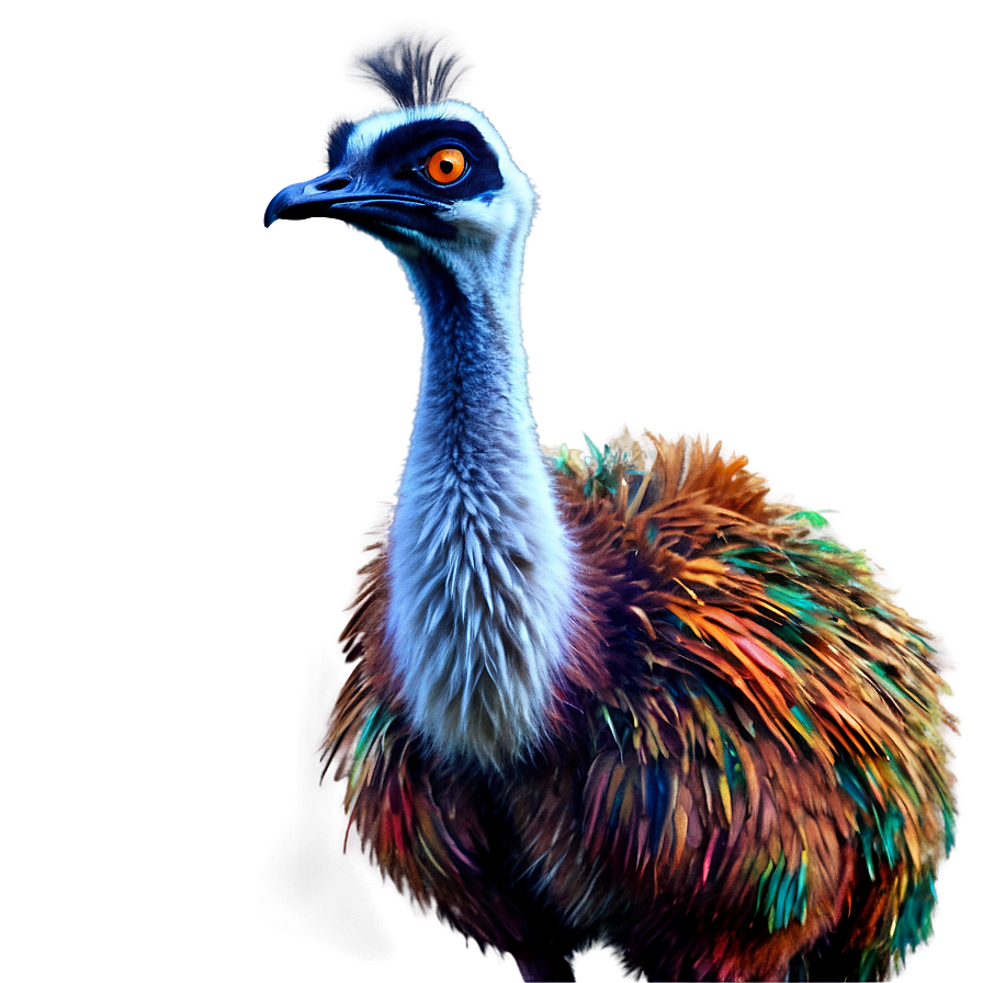 Colorful Emu Png 06252024 PNG