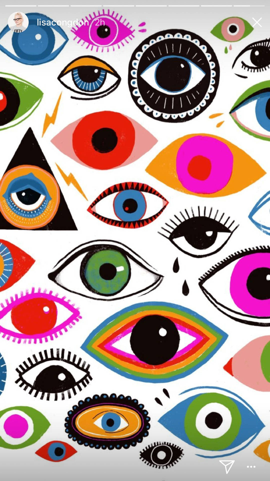 Colorful Evil Eye Pattern Wallpaper