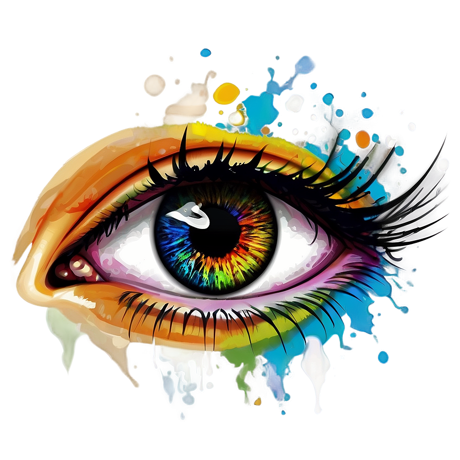 Colorful Eye Art Png Paq PNG