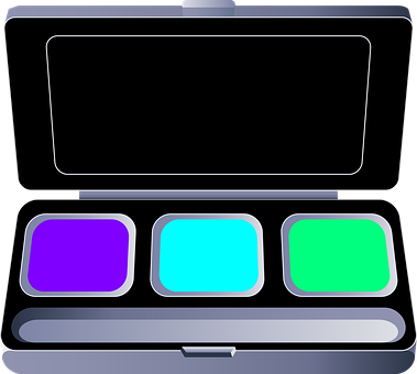 Colorful Eyeshadow Palette Graphic PNG