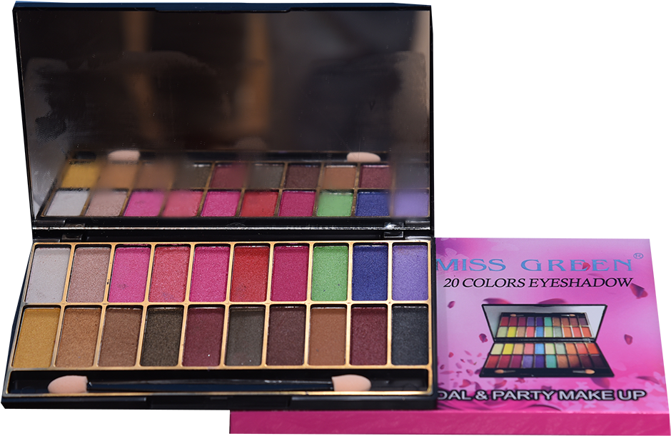 Colorful Eyeshadow Palette Miss Green PNG