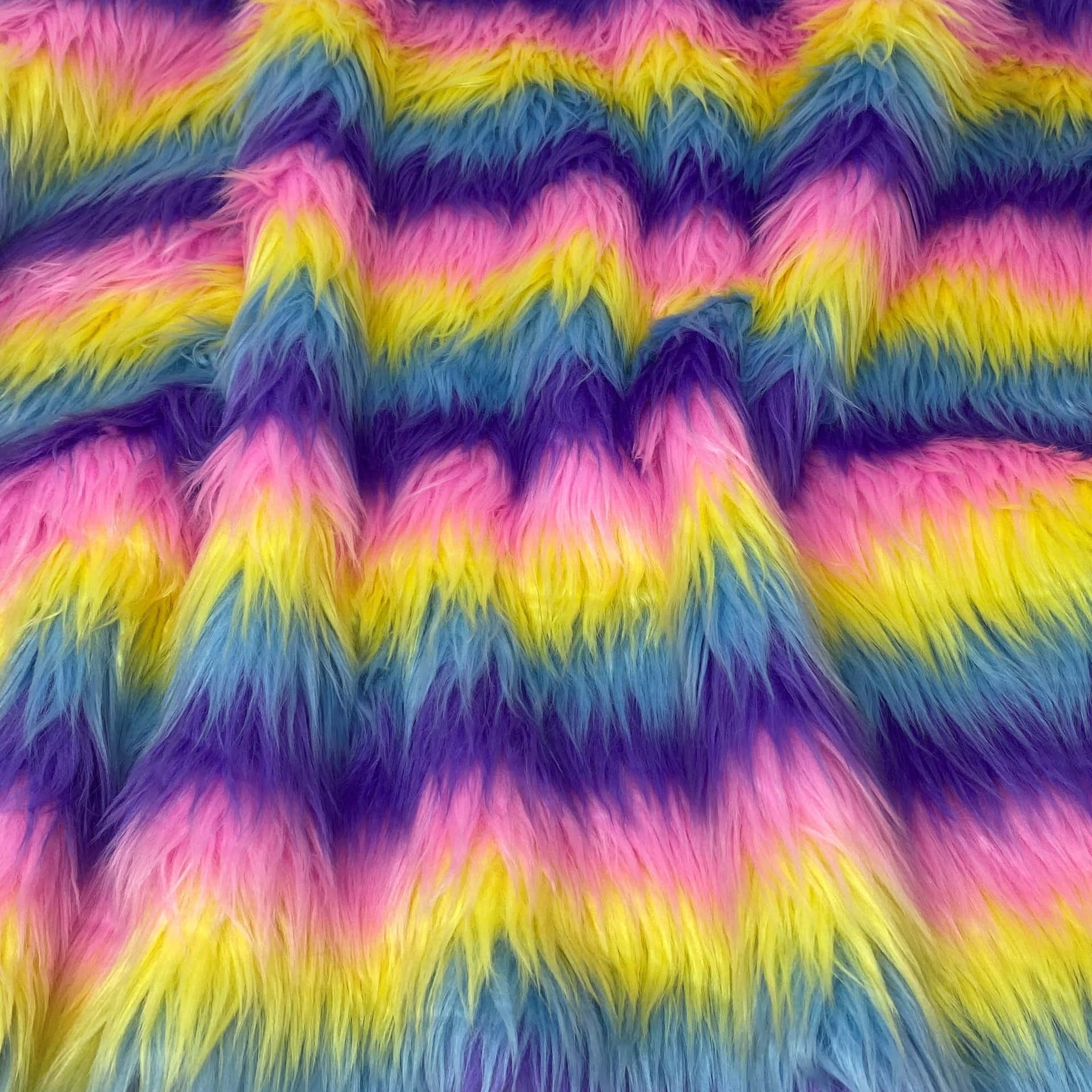 Colorful Faux Fur Texture Wallpaper