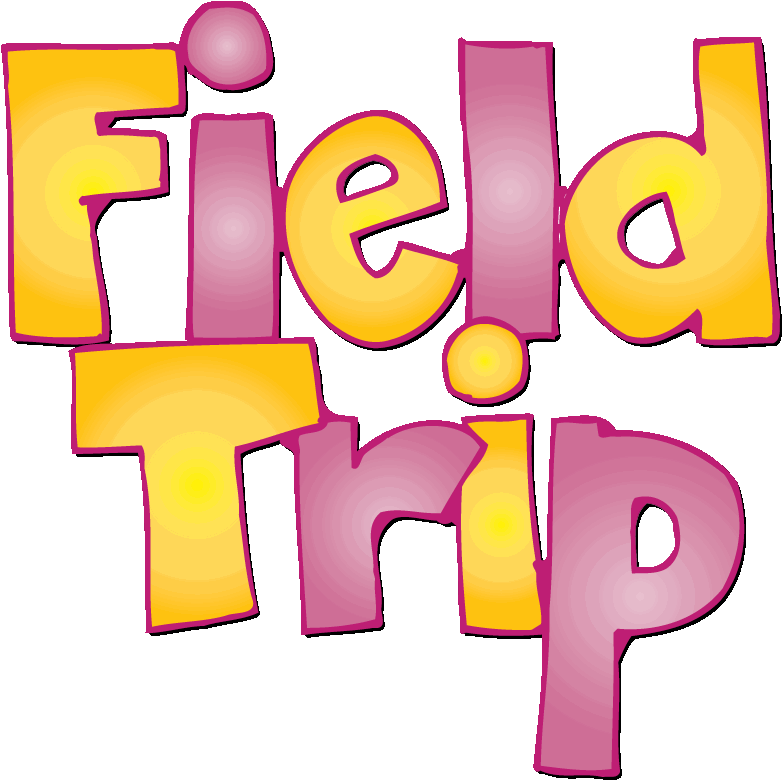 Colorful Field Trip Text Illustration PNG