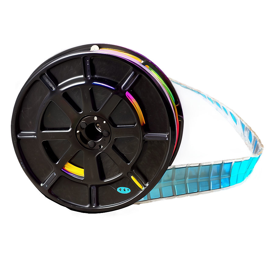 Colorful Film Reel Png 05252024 PNG