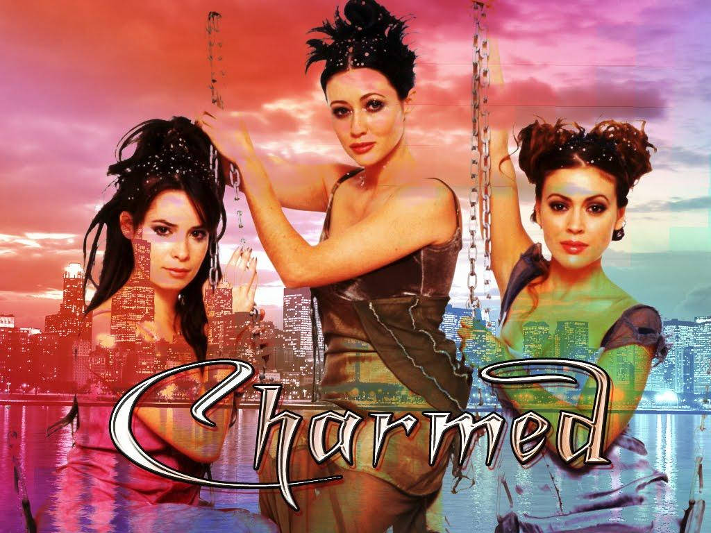 Colorful Filtered Portrait Of Charmed Actresses Wallpaper
