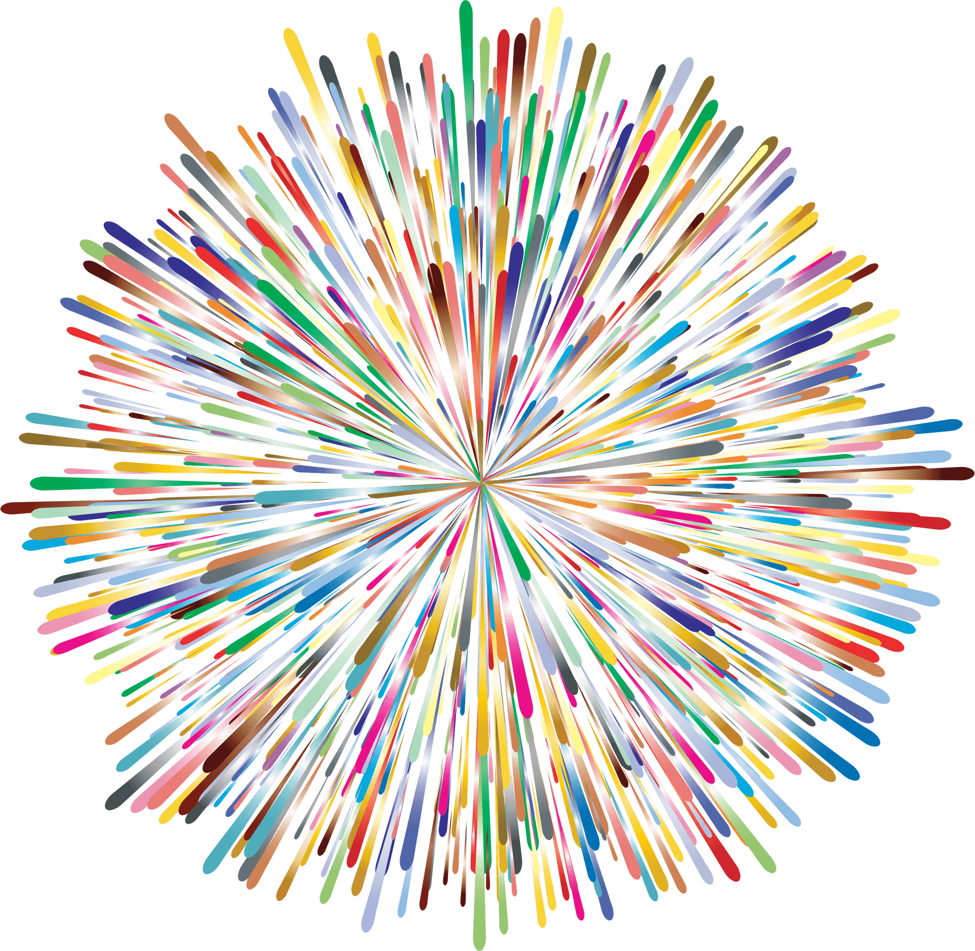 Colorful Firework Explosion Graphic PNG