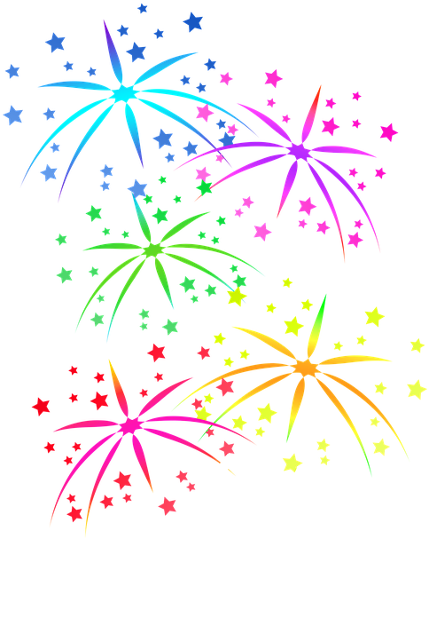 Colorful Fireworks Celebration PNG
