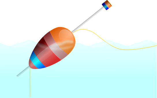 Colorful Fishing Floatat Night PNG