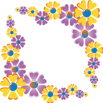 Colorful Floral Alphabet Letter R PNG
