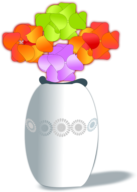 Colorful Floral Arrangementin Vase PNG