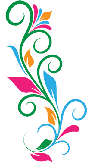 Colorful Floral Vector Artwork PNG