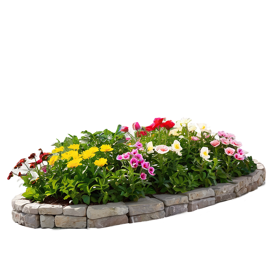 Colorful Flower Bed Png 46 PNG