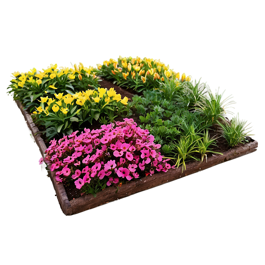 Colorful Flower Bed Png 79 PNG