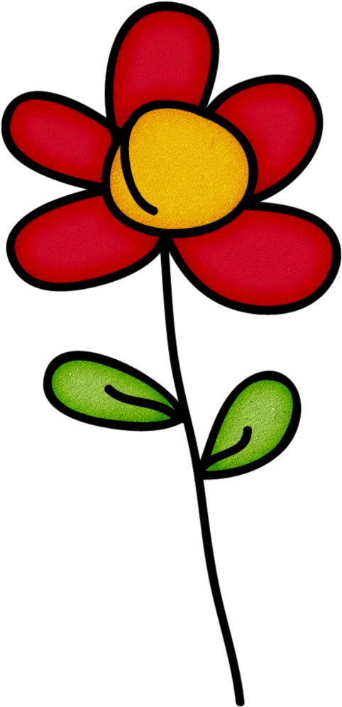 Colorful Flower Doodle PNG