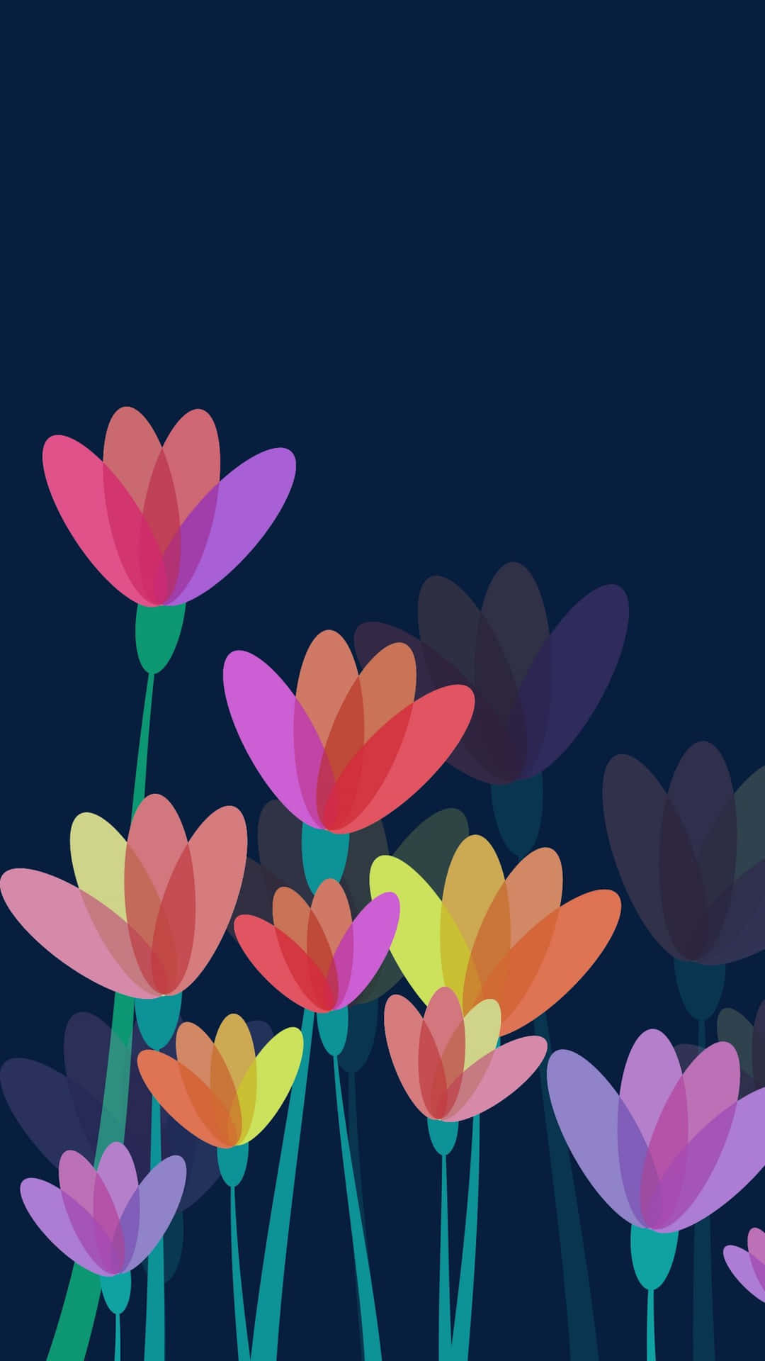 "Bring some vibrant color to your life with this beautiful Colorful Flowers Iphone wallpaper!" Wallpaper