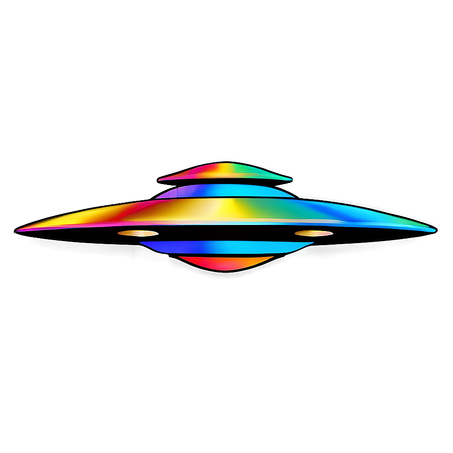 Colorful Flying Saucer Background Png 23 PNG