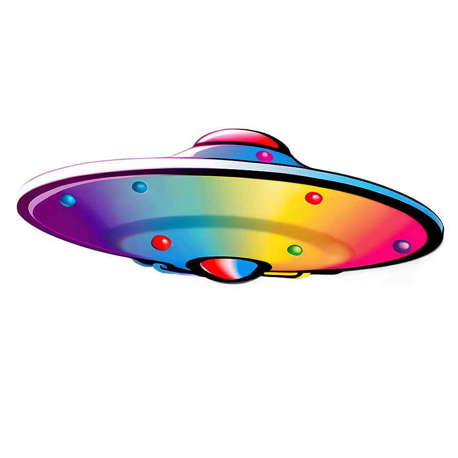 Colorful Flying Saucer Background Png Dbi PNG