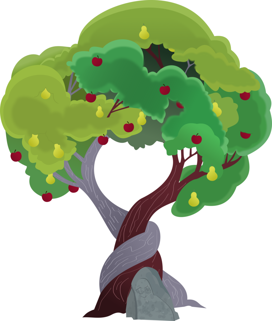Colorful Fruit Tree Illustration PNG