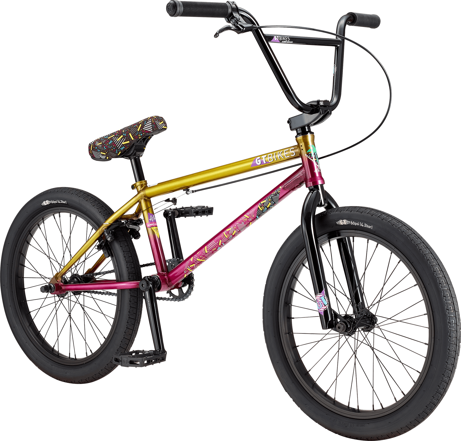 Colorful G T B M X Bike Isolated PNG