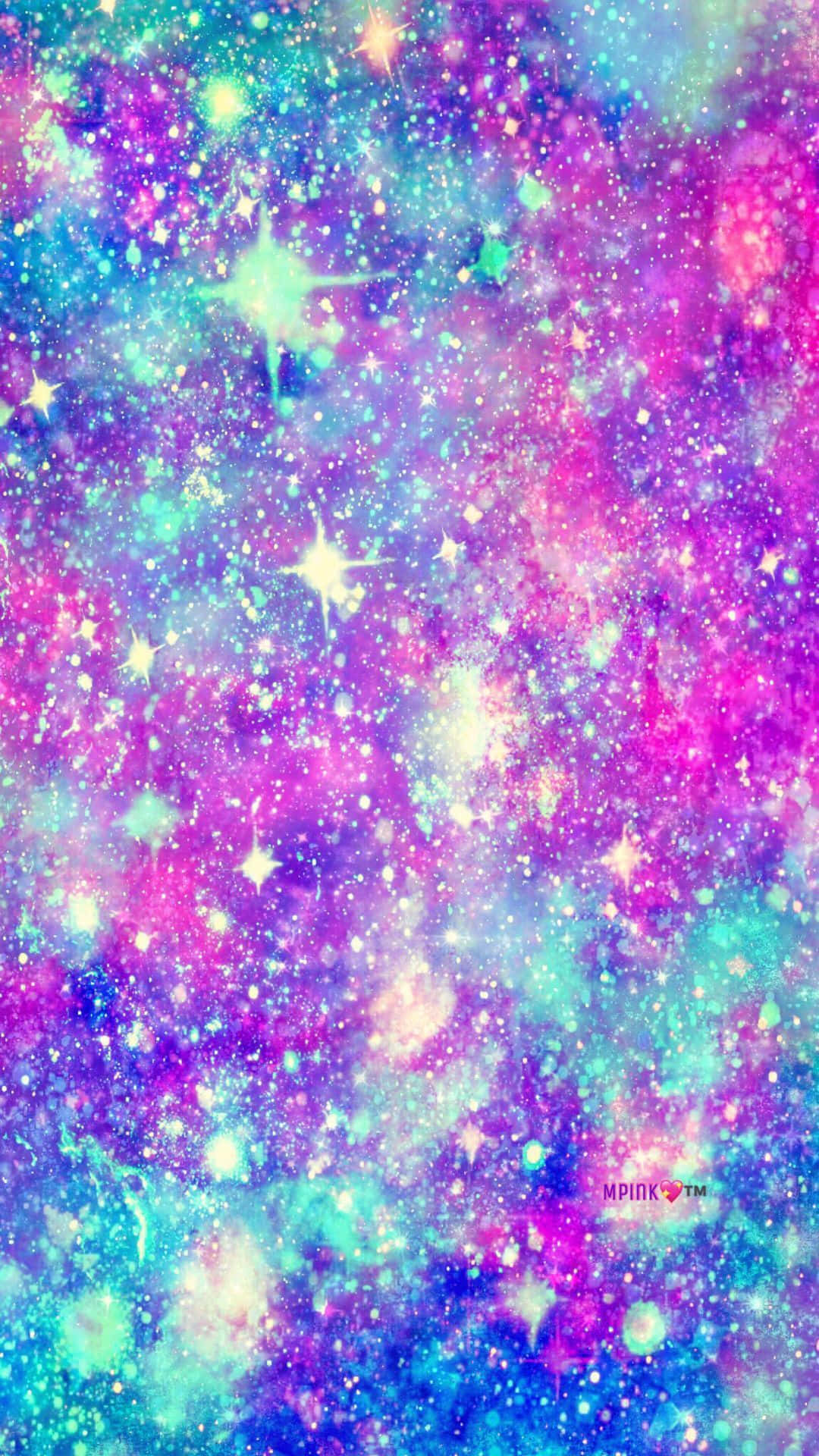 Colorful Galaxy Glitter Texture Wallpaper