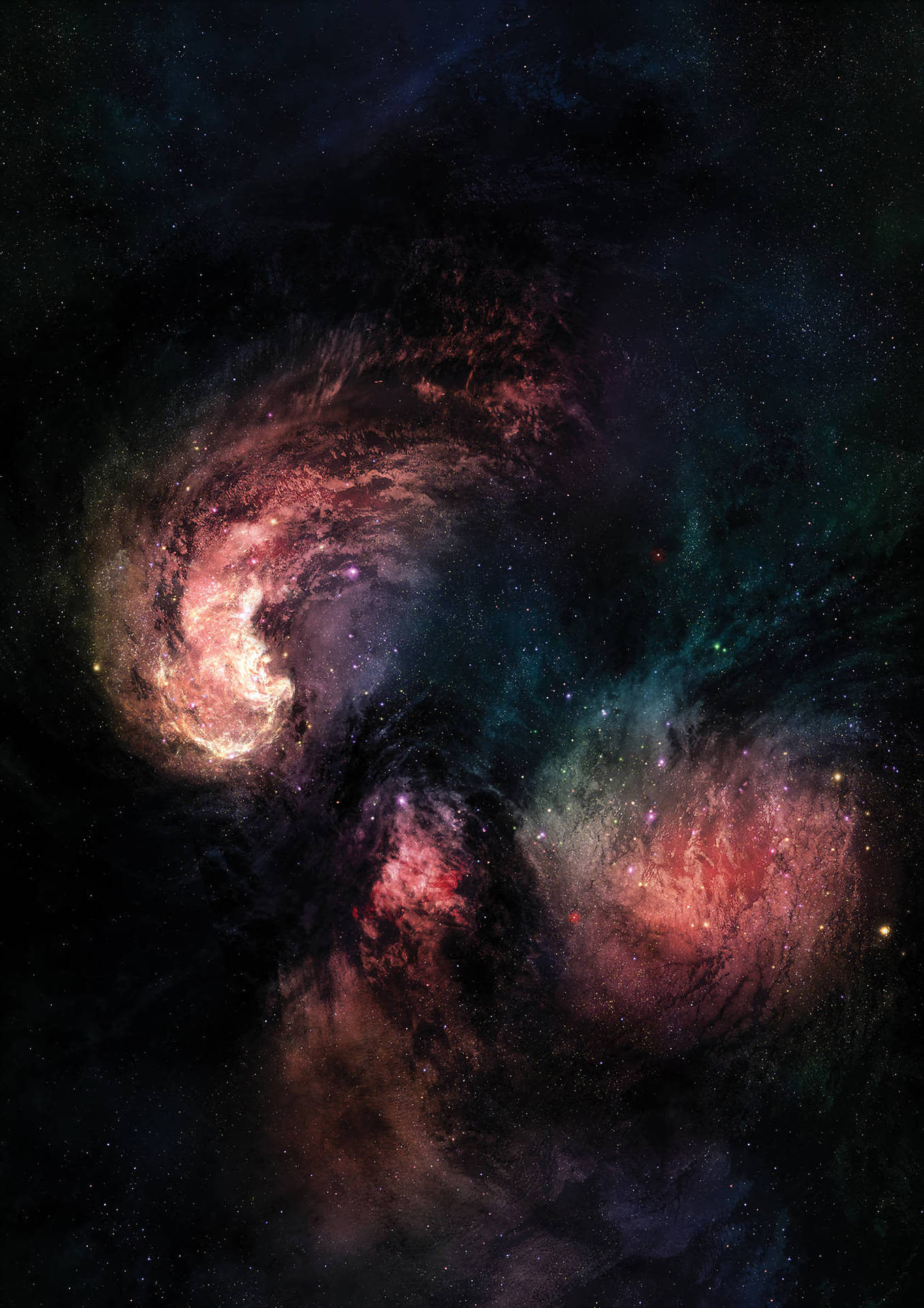 Colorful Galaxy In Universe Wallpaper