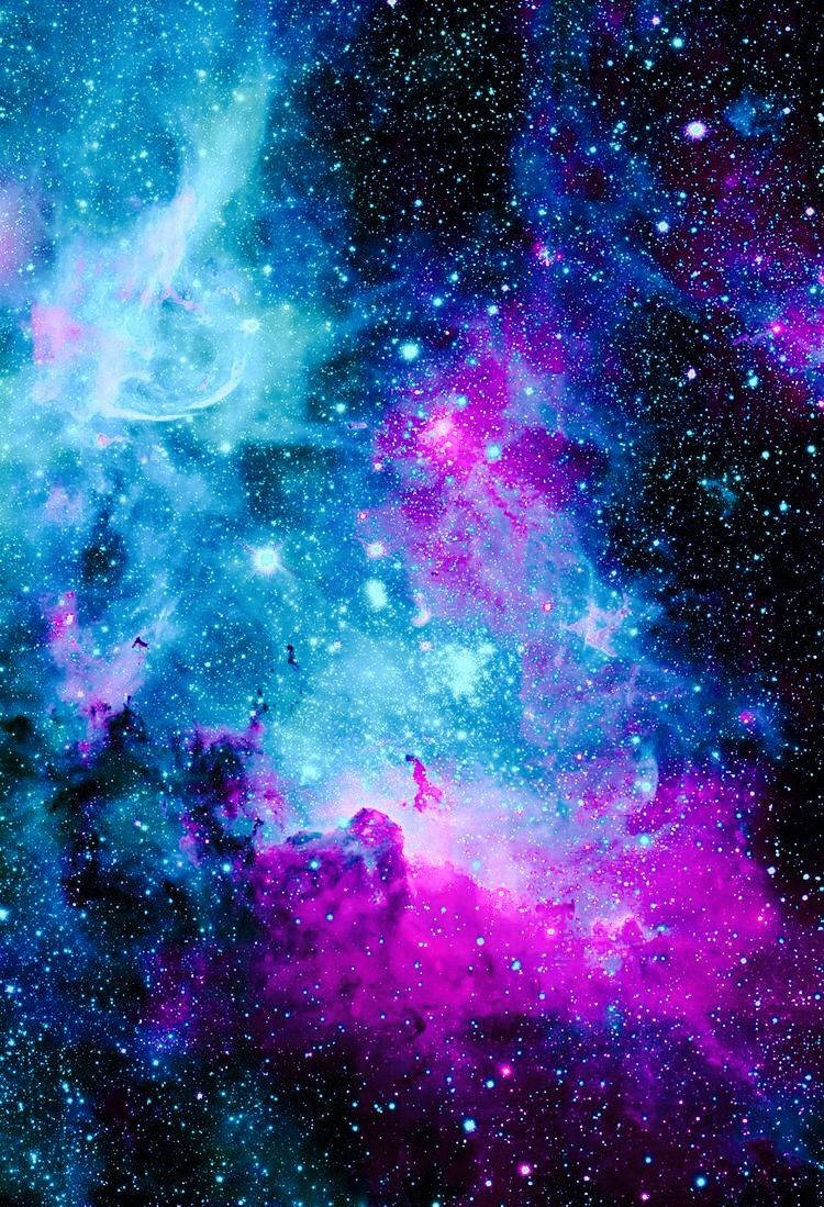 Colorful Galaxy with striking blue hues Wallpaper