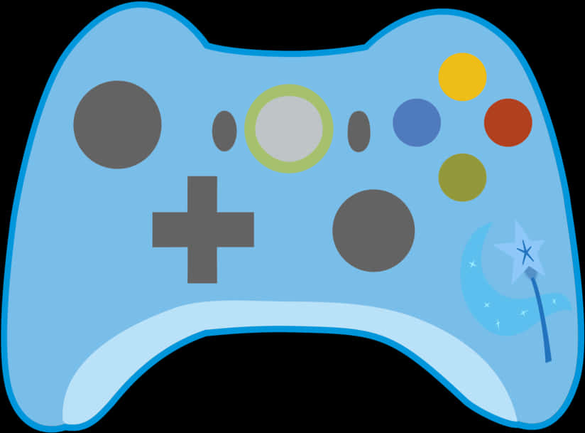 Colorful Game Controller Illustration PNG