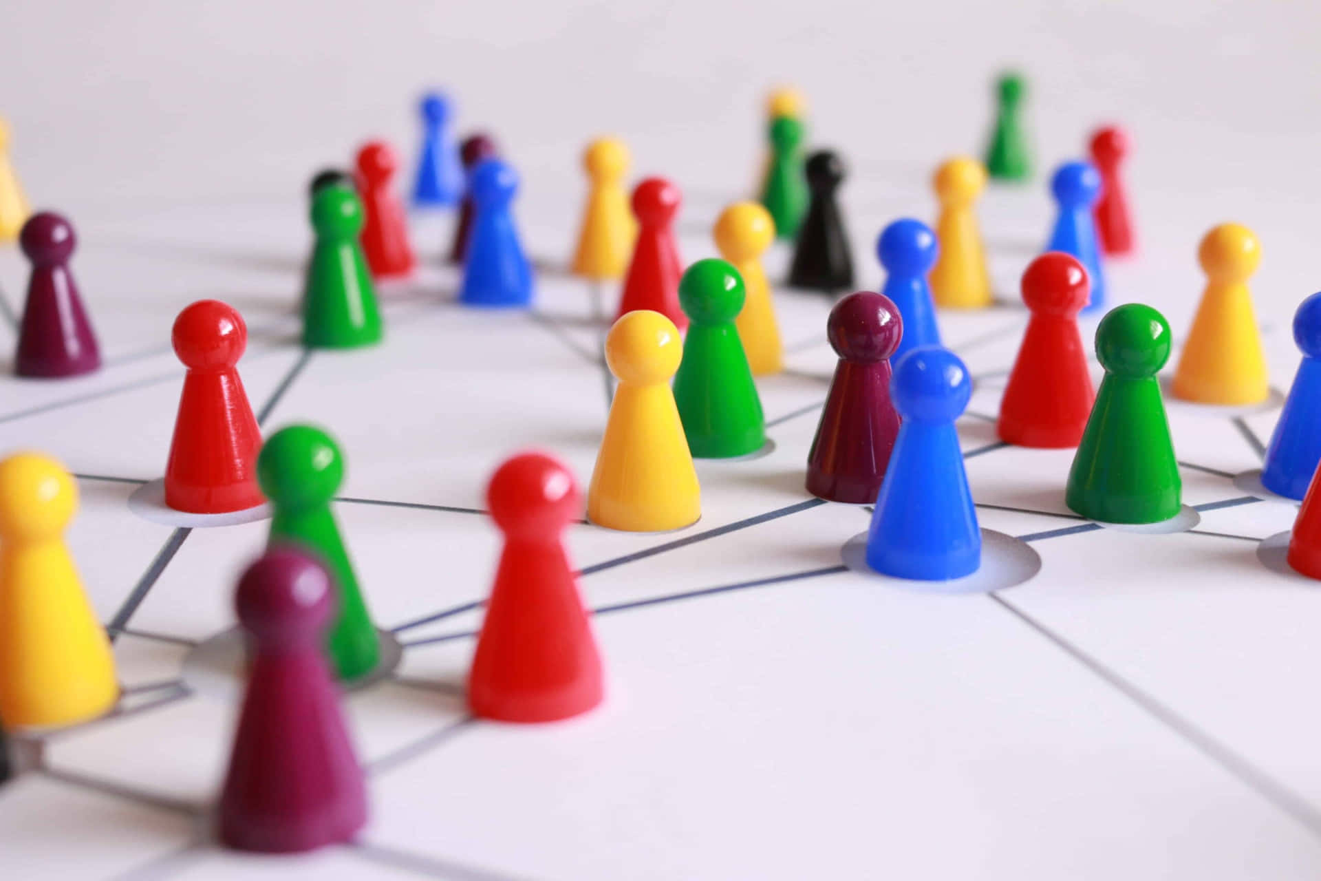 Colorful Game Pieces Network Wallpaper