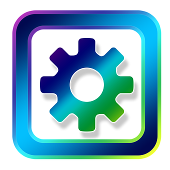 Colorful Gear Icon PNG