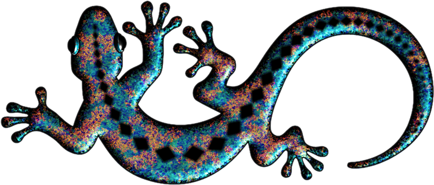 Colorful Gecko Illustration PNG