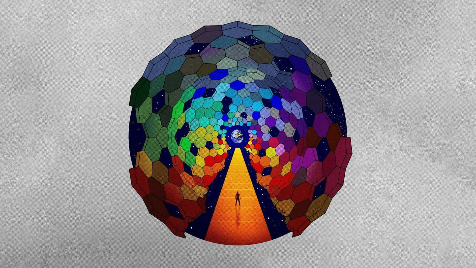 Colorful Geodesic Dome Artwork Wallpaper