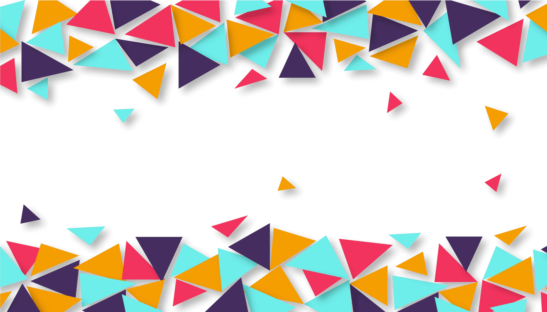 Colorful Geometric Abstract Border PNG