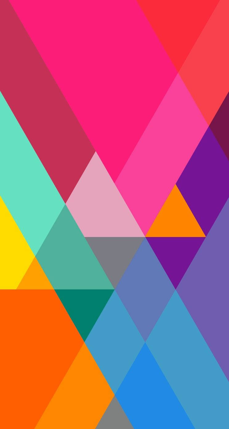Farverig geometrisk abstrakt iOS 7 tema Wallpaper