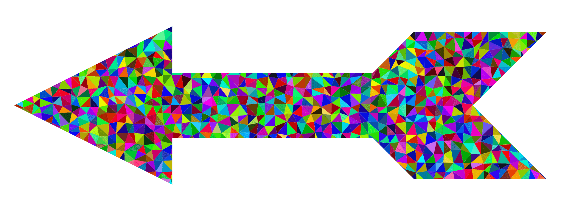 Colorful Geometric Arrow PNG